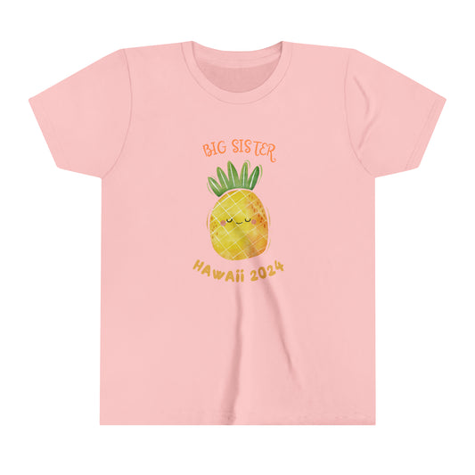 Hawaii 2024 Cute Pineapple Matching Tee KIDS Size - Big Sister