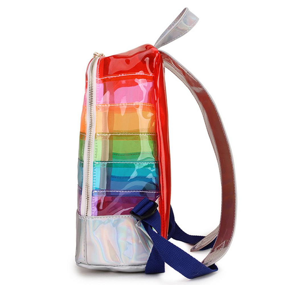 Clear Rainbow Stripe Backpack