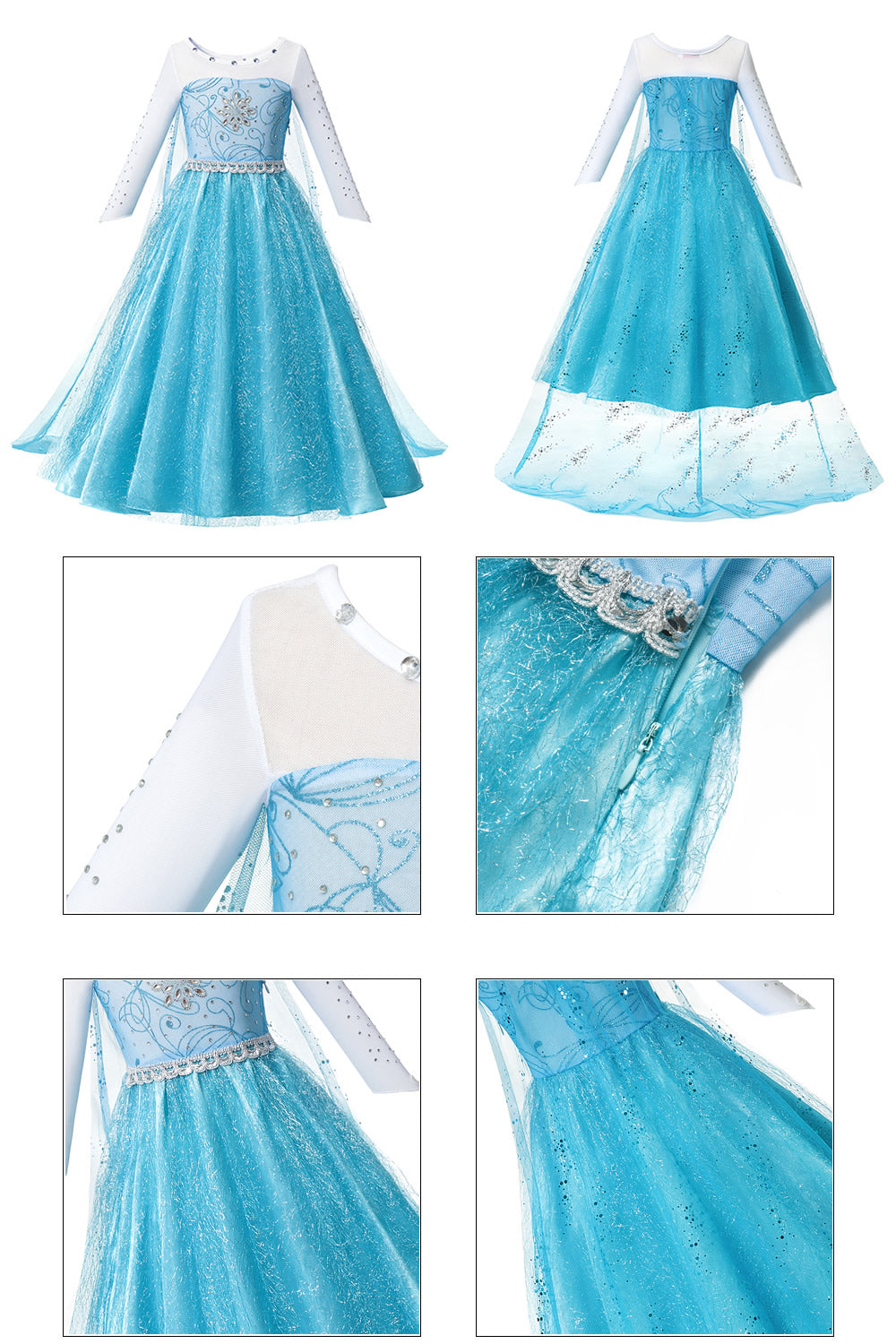 Ice Queen Elsa Gown for Girls