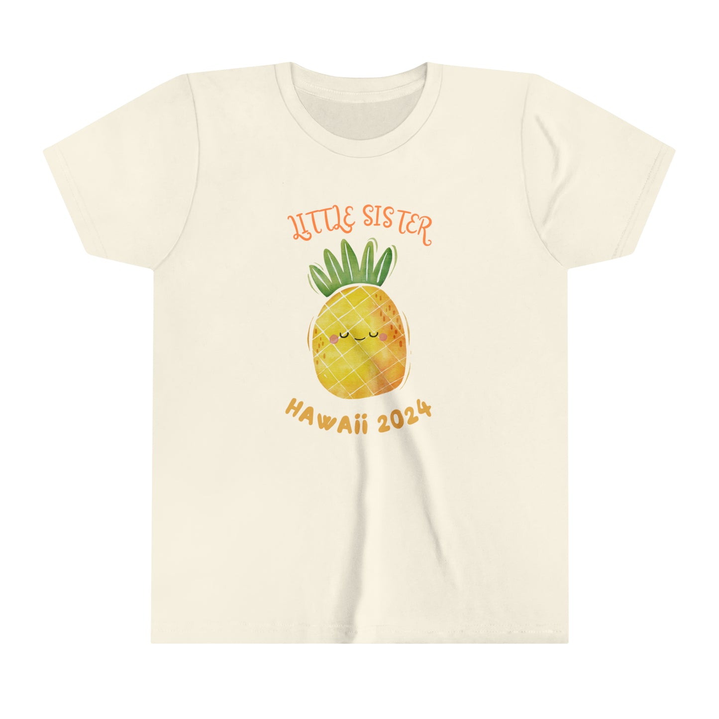 Hawaii 2024 Cute Pineapple Matching Tee KIDS Size - Little Sister