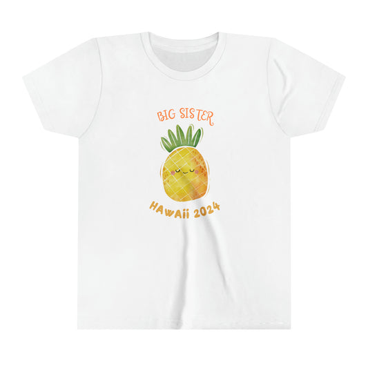 Hawaii 2024 Cute Pineapple Matching Tee KIDS Size - Big Sister