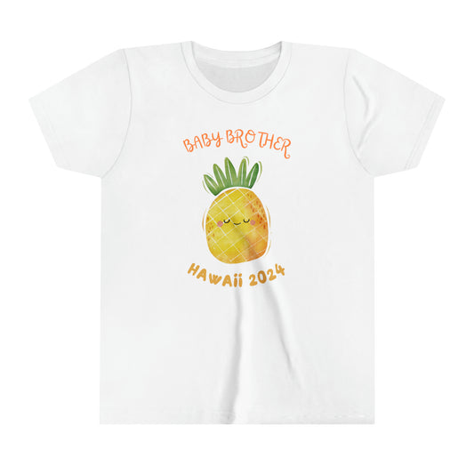Hawaii 2024 Cute Pineapple Matching Tee KIDS Size - Baby Brother