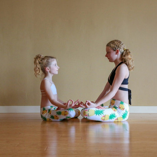 Super Stretch Pineapple Mommy and Me Matching Athletic Yoga Leggings