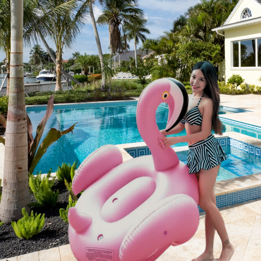 Large Pink Flamingo Inflatable Party Decoration