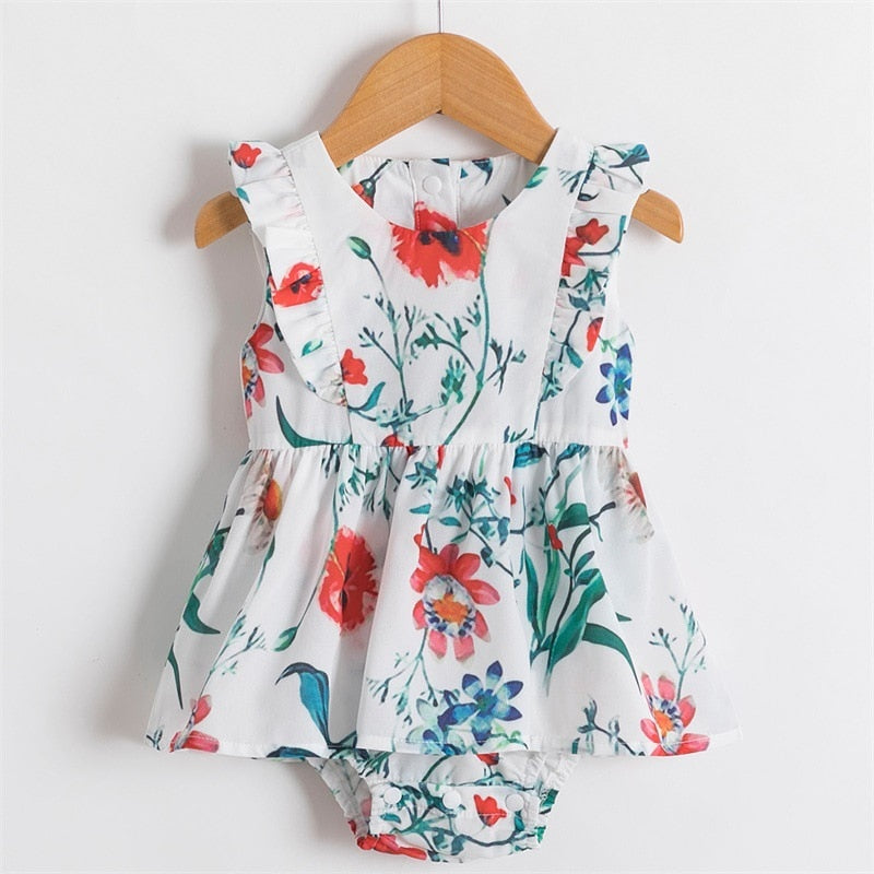 Mommy and Me White Floral Sundress
